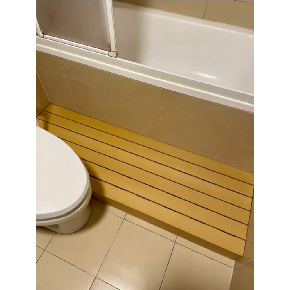 [時代木防水家具] 浴缸防滑踏墊(100x35x 10cm) 架高浴室地板