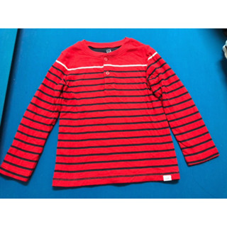 GAP KIDS BABY 童裝 男童男生 兒童小孩 帥氣好搭 條紋圖案造型長袖上衣 長T T桖 100 3歲冬裝二手衣
