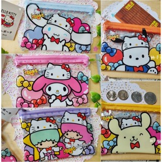 日本代購 HELLO KITTY 50週年 卡片零錢拉鏈袋 收納袋 雙子星 山姆企鵝 人魚漢頓 帕洽狗 布丁狗 大耳狗