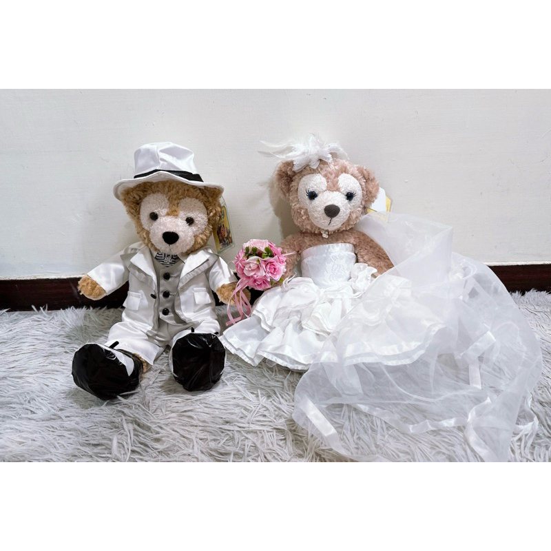 東京迪士尼 S號 達菲 雪莉玫 結婚 婚禮 婚紗 禮服套裝 達菲家族娃娃 玩偶布偶 TokyoDisneySea