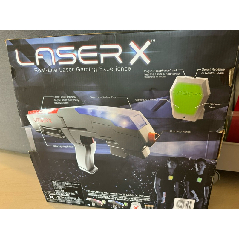 二手Laser X 雙人對戰組 玩具雷射槍 玩具槍  一組2把槍