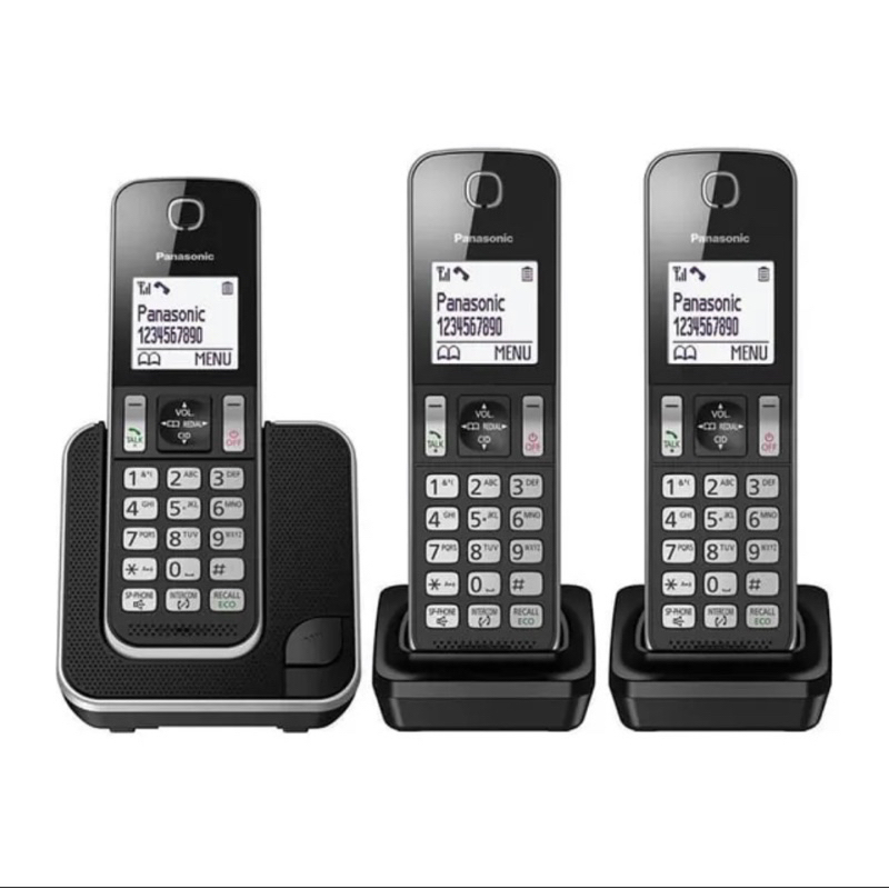 Panasonic 國際牌 中文數位 KX-TGD313TW DECT 三子機無線電話