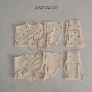 Peekaboo 甜美愛心新生兒套裝《現+預》｜嬰兒衣服 新生兒衣服 嬰兒 寶寶 寶寶衣服 嬰兒帽子 韓國童裝