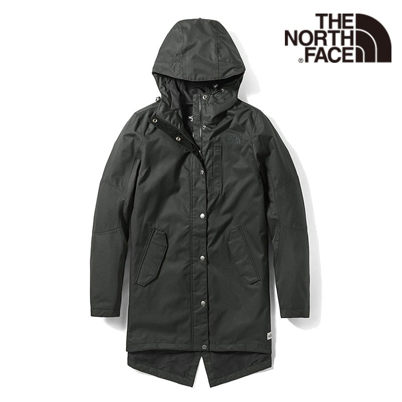 【The North Face 美國】女 防水外套 黑 3VU4JK3 防水夾克 短大衣 北臉外套