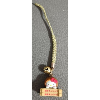 • 瑕疵出清 絕版 限定 日本 溫泉 三麗鷗 Hello Kitty 凱蒂貓 溫泉包子 造型 公仔 鈴鐺 吊飾