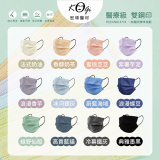 附電子發票 隔日配🌈降價優惠中🌸宏瑋醫療口罩【成人/兒童醫用平面口罩50入】MIT臺灣製造_成人醫療口罩.兒童素色現貨-