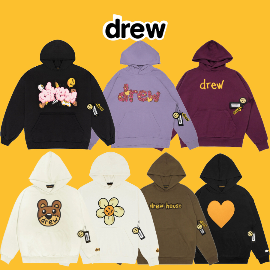 【Mr.W】DREW HOUSE JUSTIN 微笑 笑臉 雛菊 小熊寬鬆百搭經典 薄款長袖帽衫 oversize 帽t