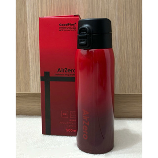（全新）日本 Good Plus+ 輕量型 真空 保溫瓶 水瓶 隨身 水壺 紅色