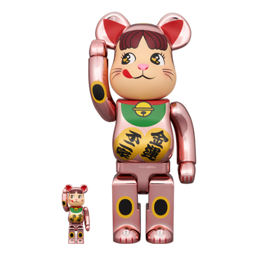 Be@rbrick 不二家 桃金小判招財貓 400% 100%