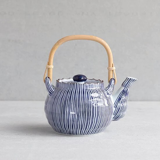 日本2款茶具 1️⃣有田燒 藍色十草茶壺2️⃣萬古燒 陶瓷土瓶蒸 茶組 約300cc | 1湯碗 +1茶壺