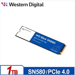 【臺灣出貨】WD 藍標 SN580 1TB M.2 PCIe 4.0 NVMe SSD