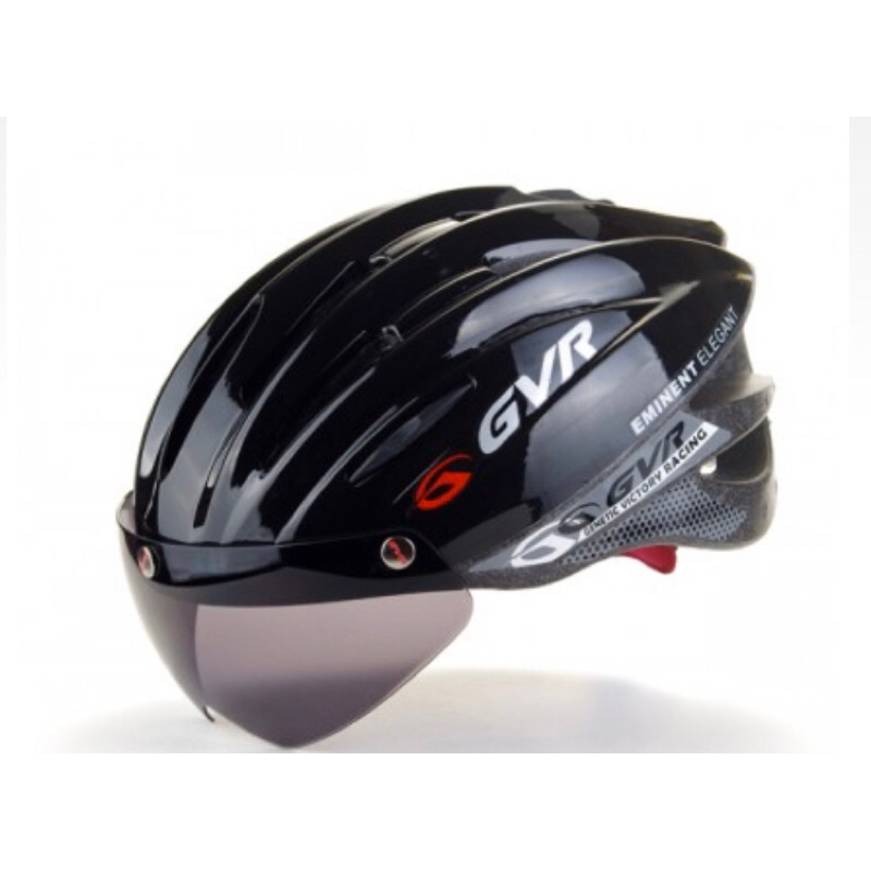 吉興單車 GVR G203V 素色系列 磁吸式鏡片自行車安全帽 公路車登山車安全帽 附贈暗黑防風鏡片