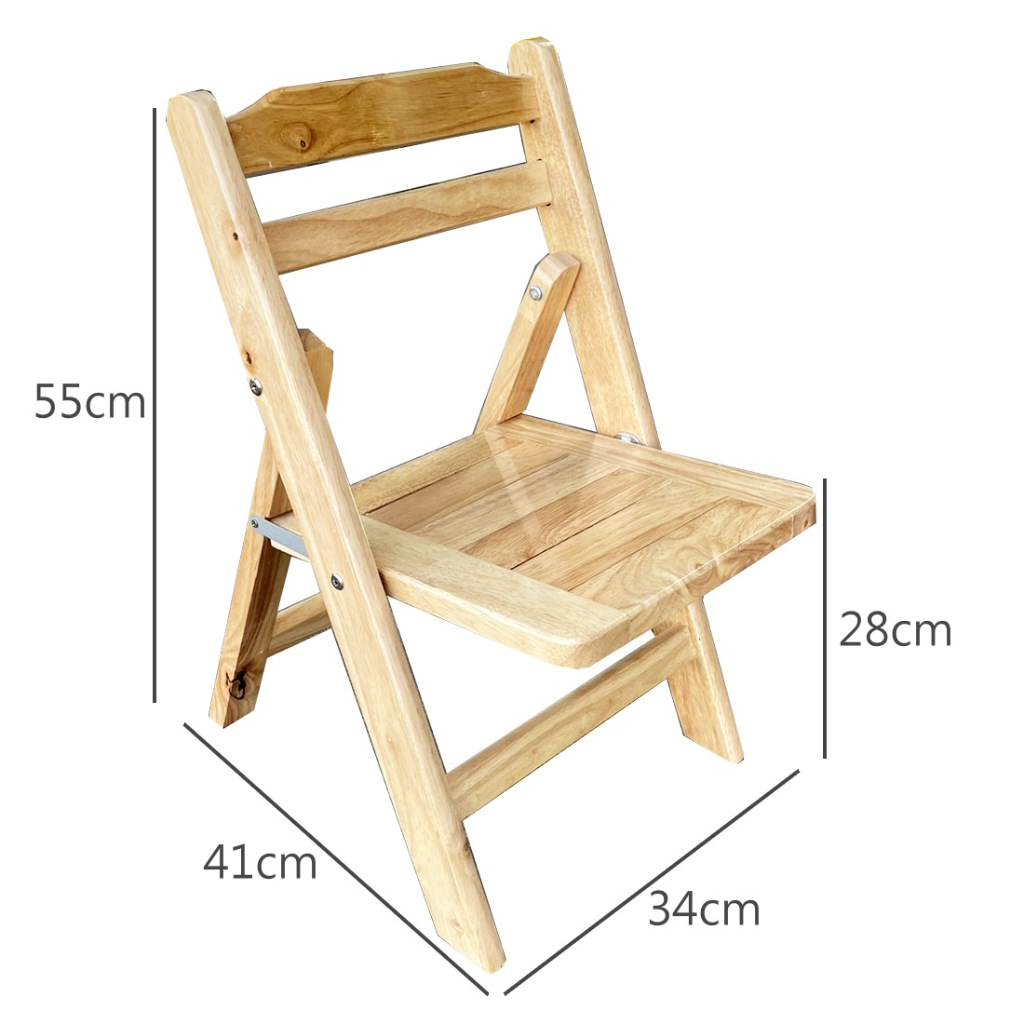 【Eelis伊利司】橡膠實木中型折合椅 圓凳 折疊桌 折疊椅 休閒椅 兒童椅 休閒椅 烤肉露營 攜帶方便 餐桌椅 椅凳