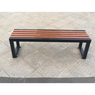 萊卡黑框塑木公園椅 戶外用環保材質 防水防腐防潮 仿木長椅 公園椅 三人椅 公園椅 休閒椅 戶外椅