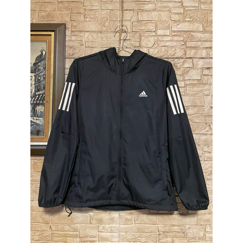 二手 adidas vintage Jacket 愛迪達 防水 速乾 連帽 風衣外套 女版