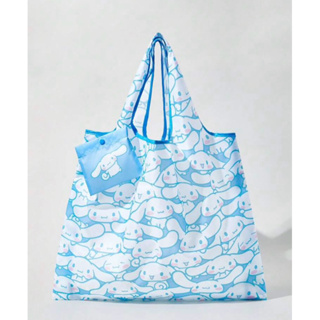 三麗鷗sanrio 大耳狗 Cinnamoroll 玉桂狗 圖案 可摺疊購物袋 環保購物袋 收納袋 購物袋 提袋