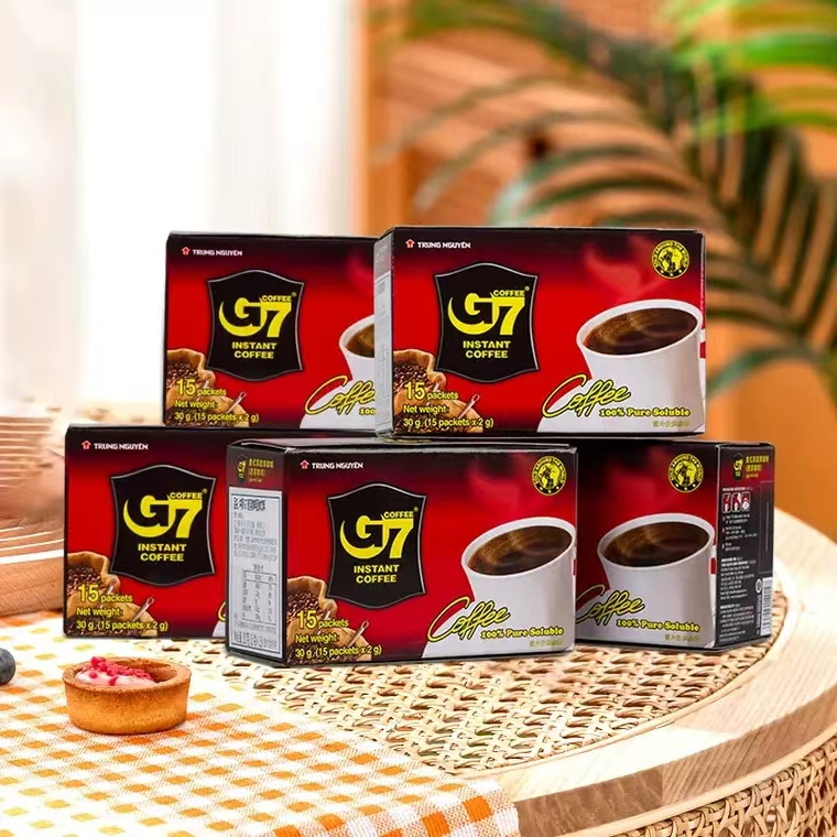 越南G7純黑咖啡0脂無加蔗糖   健身伴美式速溶提神醒腦   正品咖啡