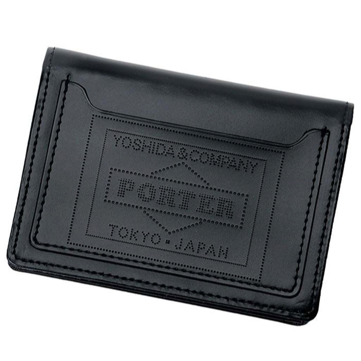 未使用美品 l 日本製 PORTER /PLUME 真皮 名片夾  卡片夾 384-03043