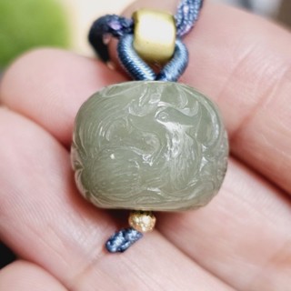 現貨實拍🎈和田玉 九尾狐 狐仙 側臉狐 蓮花狐 項鍊毛衣鏈 手工編繩可伸縮調整