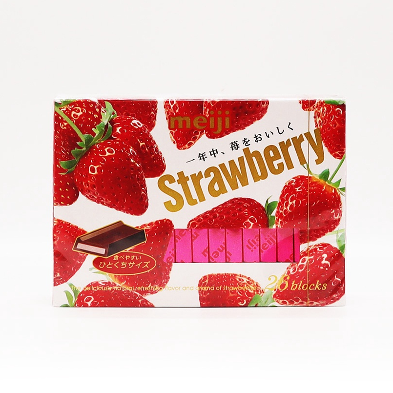 meiji明治 薄片草莓巧克力盒 26枚【Donki日本唐吉訶德】