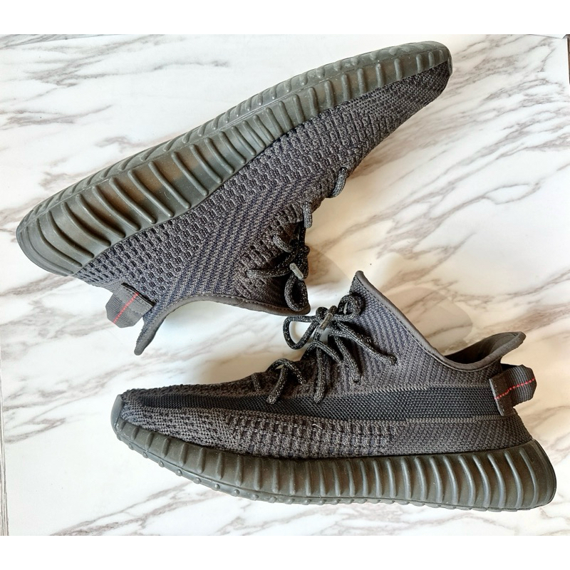 二手出清 Adidas Yeezy Boost 350 V2 Black 黑魂 黑天使 反光 編織 肯爺 二手