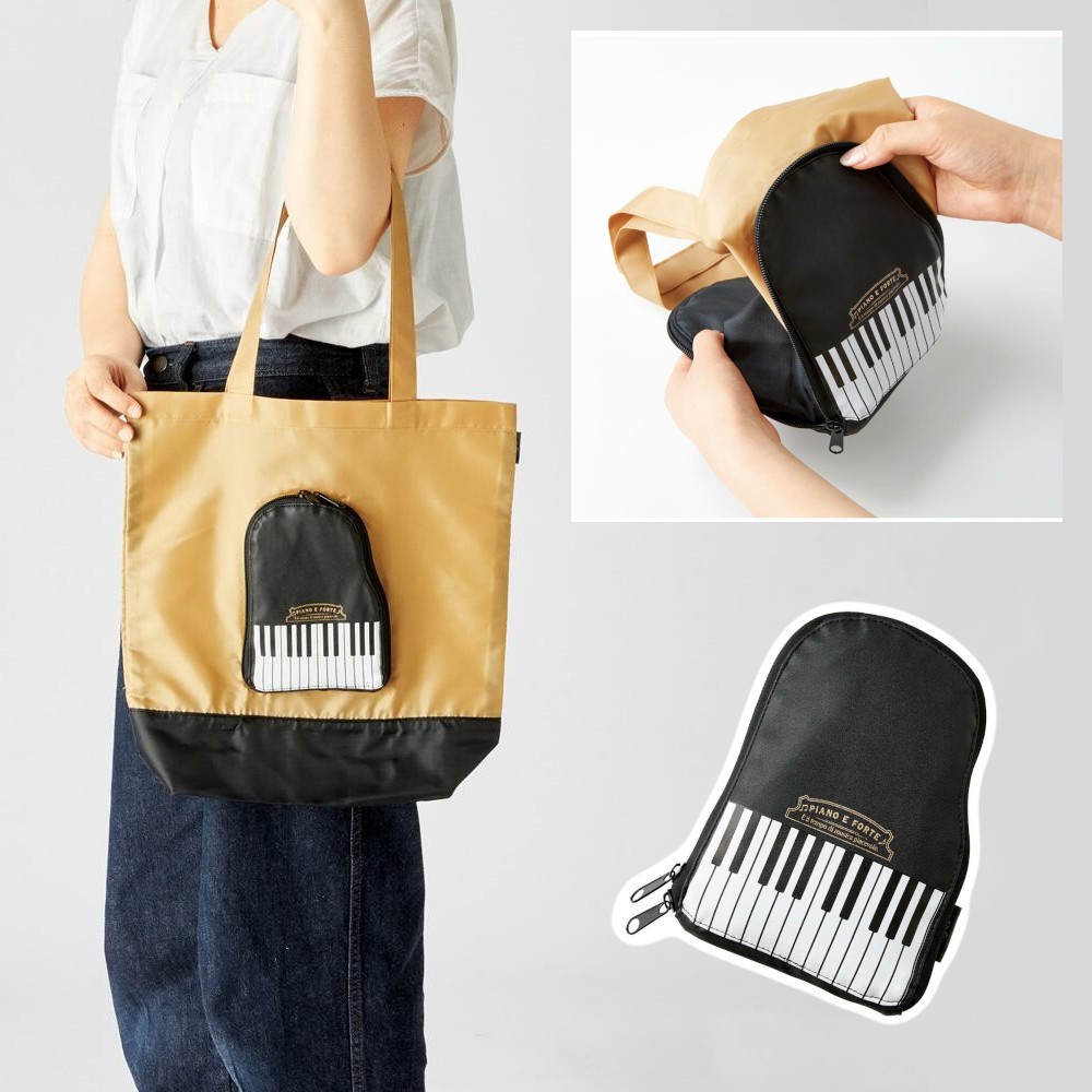 [曼選] 現貨 鋼琴 購物袋 環保購物袋 音樂 托特包 包包 收納 平台鋼琴 文青 piano 日本代購 發票