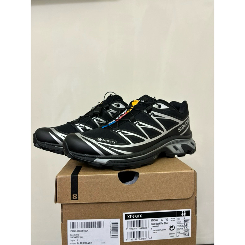 SALOMON XT6 XT-6 GORE-TEX GTX 防水 黑銀 L47450600