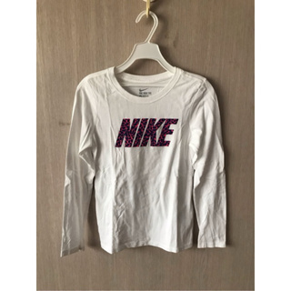 Nike女童白色長袖上衣