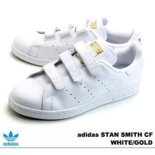 【現貨】Adidas Stan Smith 男大人復古金標魔鬼氈小白鞋 - US10 (28cm)