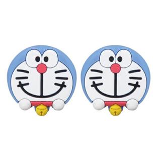 日本帶回 小叮噹 哆啦A夢 正版 現貨 造型車牌扣 裝飾扣 車牌扣 二入組 大臉造型 車牌螺絲 汽車牌照螺絲 防盜螺絲
