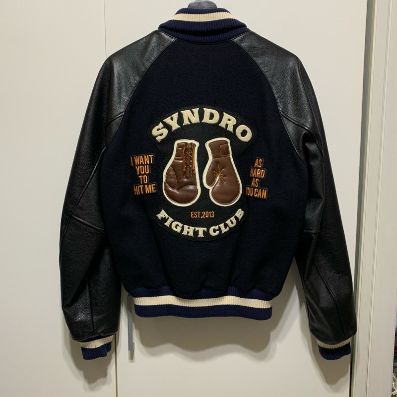 SYNDRO “Fight Club” Strike Varsity Jacket 皮袖 棒球外套 潮流 街頭 時尚品牌