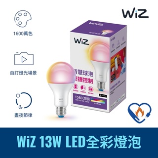 【CP YA】PHILIPS 飛利浦 WiZ LED 13W Smart Wi-Fi LED 全彩燈泡 PW019