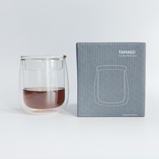 TAMAGO附蓋雙層玻璃杯(330mL)．耐熱玻璃水杯．咖啡杯．酒杯．茶杯