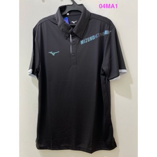 mizuno Slim FIT 短袖POLO衫 有領子上衣32TAB01109黑04MA1 ☆‧°小荳の窩 °‧☆㊣