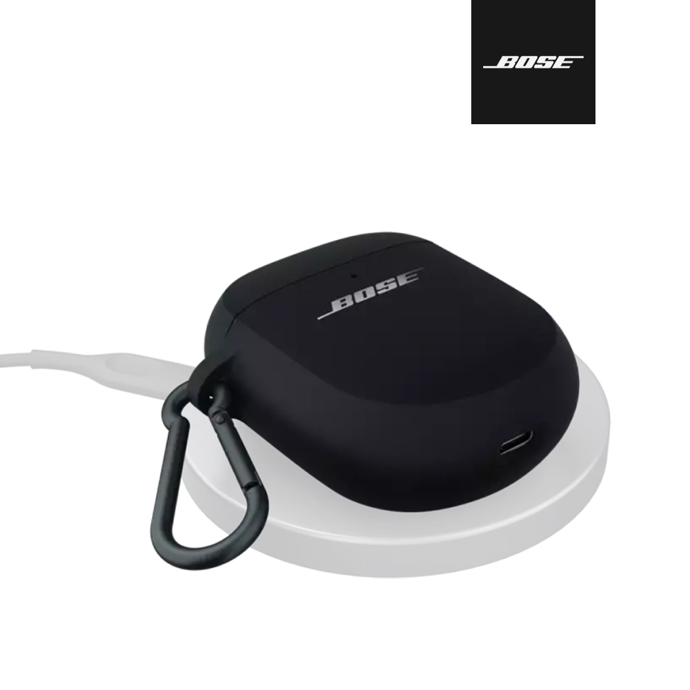 BOSE QuietComfort Ultra消噪耳塞 耳機無線充電矽膠保護套 (通用II/Ultra) 黑色