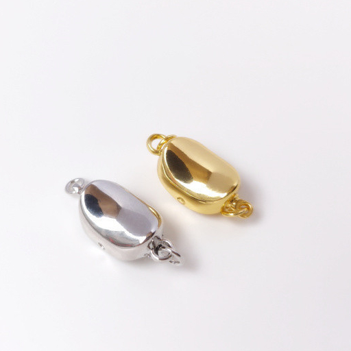 宏雲Hongyun-ala- 18k包金白金色保色珍珠項鍊插棒扣元寶扣夾卡扣diy鎖骨鏈飾品配件