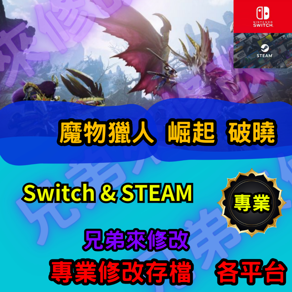 🌈兄弟來修改🌈NS Switch  魔物獵人 崛起 破曉 16.0 冰呪龍 外掛 存檔修改 最新版本 全餐 傀異套裝