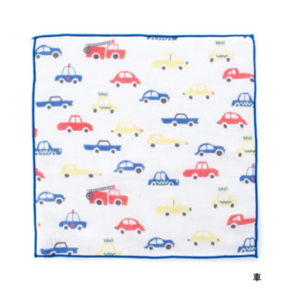 現貨 日本製紗布手帕25x25cm HartWELL 日本方巾 小手帕 紗布巾 幼兒園 車車 口水巾 嬰兒用品 今治毛巾