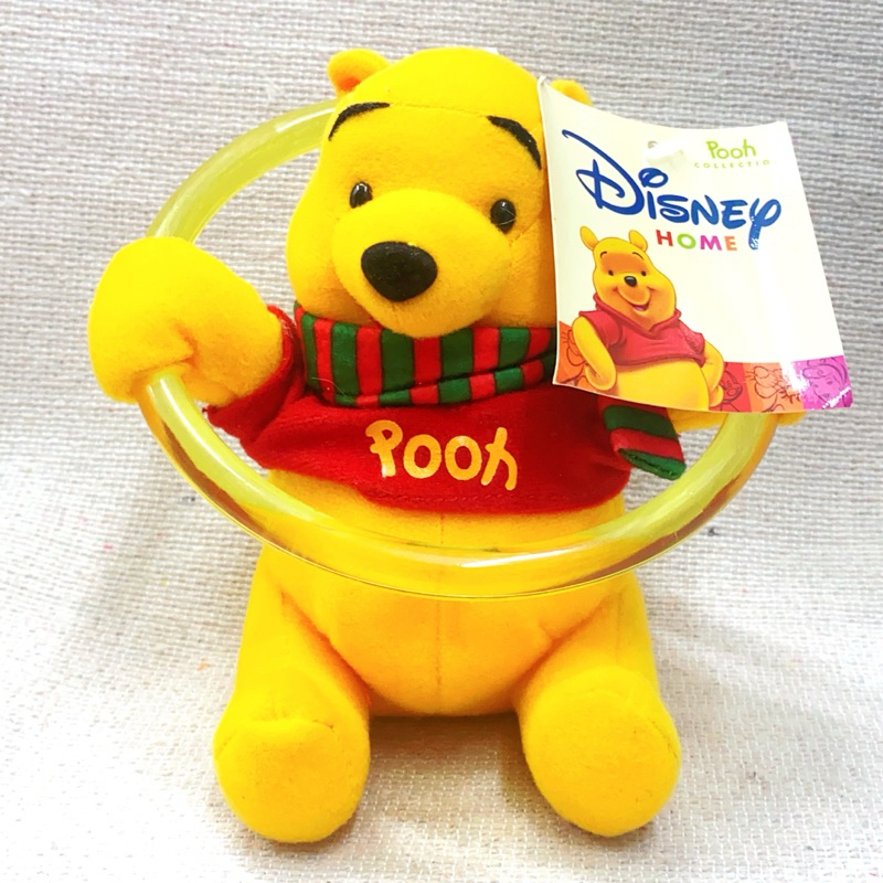 ‼️絕版‼️全新現貨 Disney 迪士尼 Winnie the Pooh 迪士尼 小熊維尼毛巾掛環 絨毛娃娃 掛圍巾環