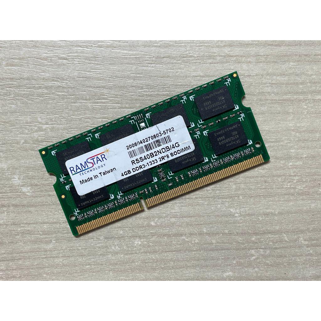 ⭐️【鈤星科技 Ramstar 4GB DDR3 1333】⭐ 筆電專用/筆記型記憶體/個人保固3個月