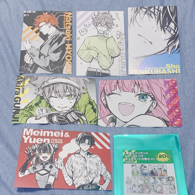 東京異星人 東京外星人 明信片 第三彈 天空橋翔 郡司晃 撫子萊卡 憂炎 明明 兵吾夏希