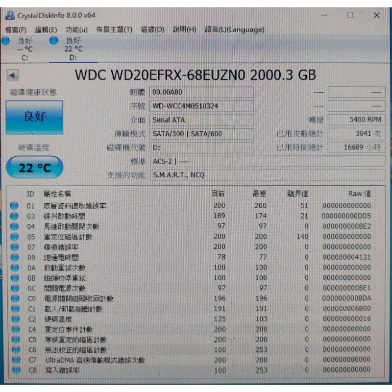 WD 威騰 (紅標) 2TB 緩衝記憶體 64MB SATA lll 3.5吋 NAS專用硬碟