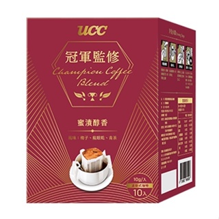 UCC 冠軍監修蜜漬醇香濾掛式咖啡(10g/10入) UCC BLACK無糖咖啡185gx6瓶