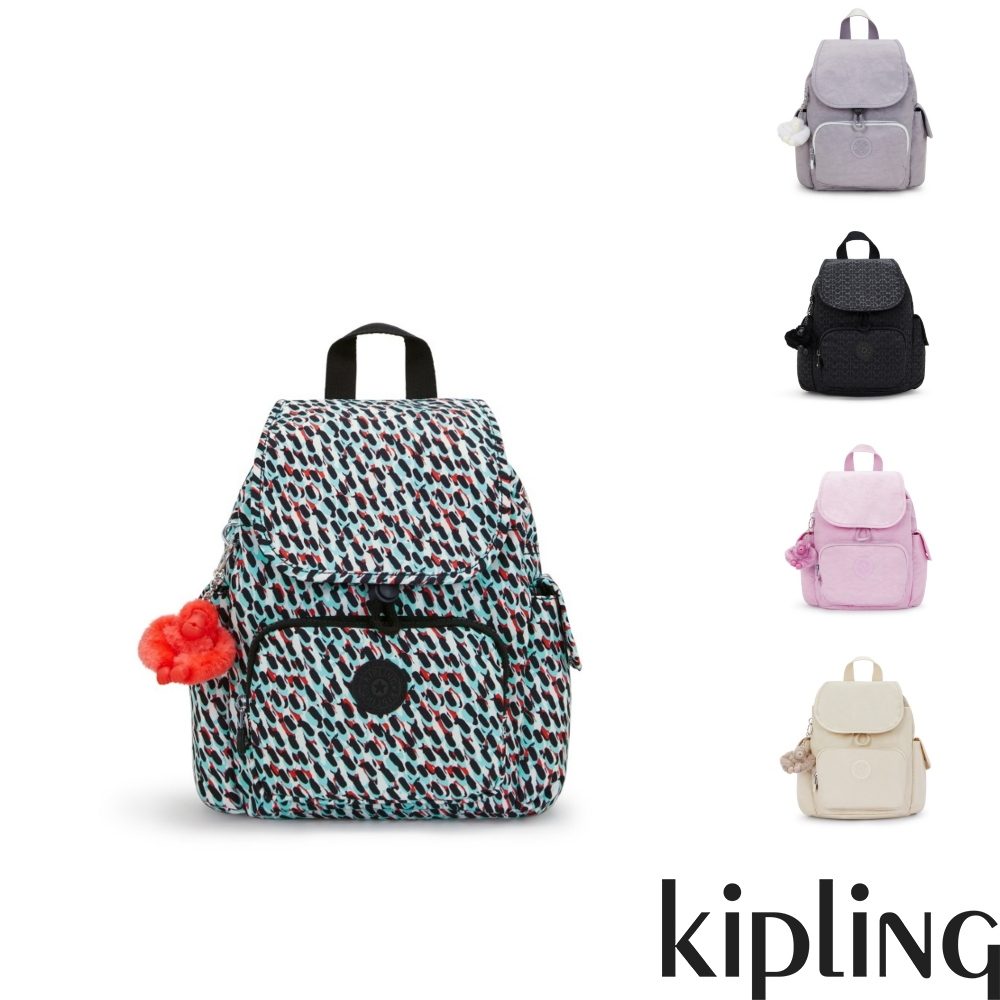 Kipling『猴子包』拉鍊掀蓋後背包-CITY PACK MINI(多款任選)