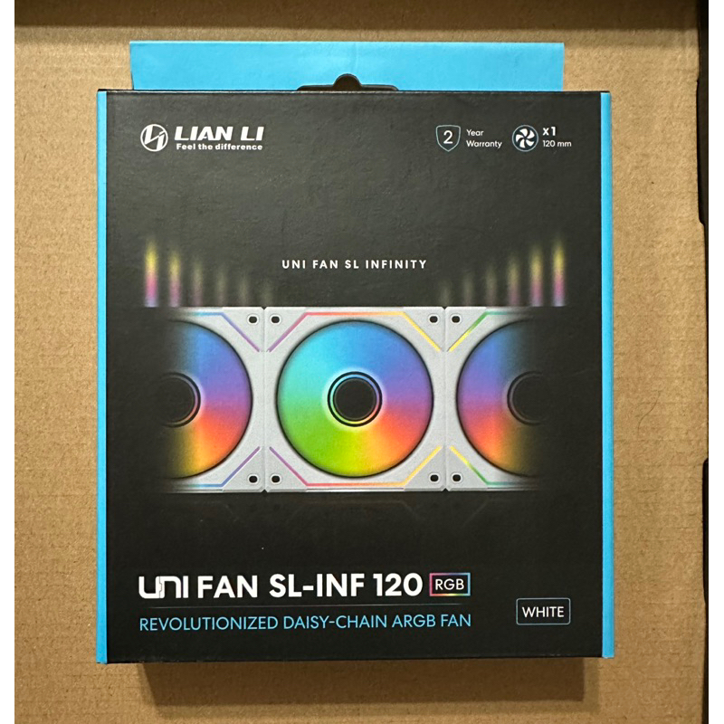 LIAN LI 聯力 積木風扇 SL-INF120 RGB白 正向 x9