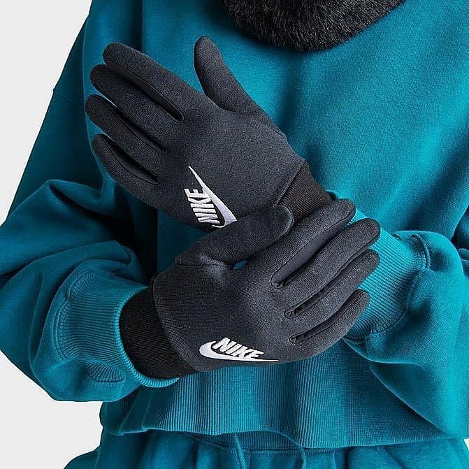 全新 NIKE 耐吉 手套 Club Fleece Gloves 女款 黑 保暖 防寒 可觸控螢幕 M (N100436