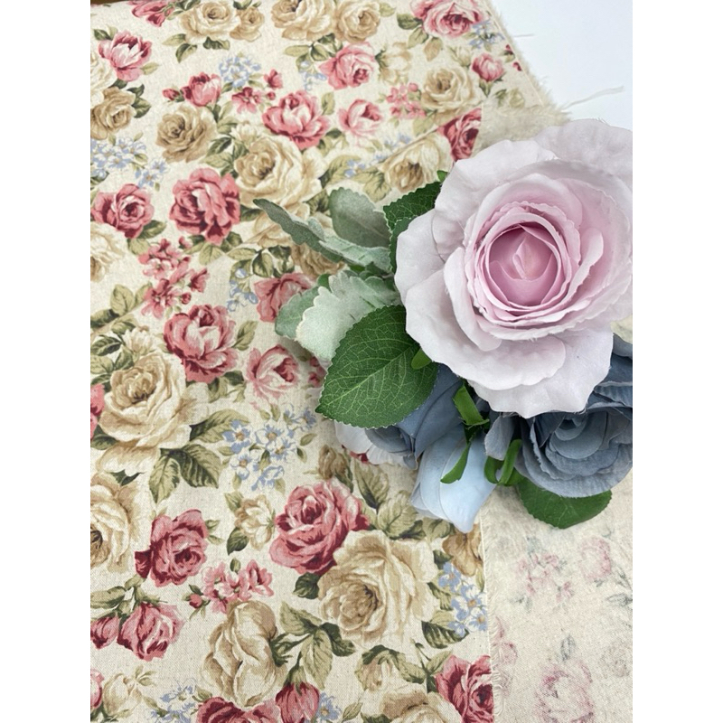 古典玫瑰 玫瑰布料 玫瑰 日本純棉厚棉布 拼布