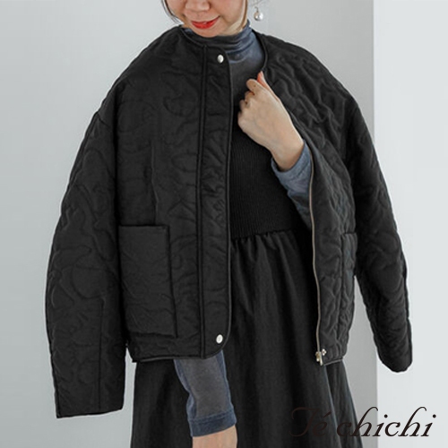 Te chichi 大口袋造型絎縫拉鍊外套(FC37L0Y0780)