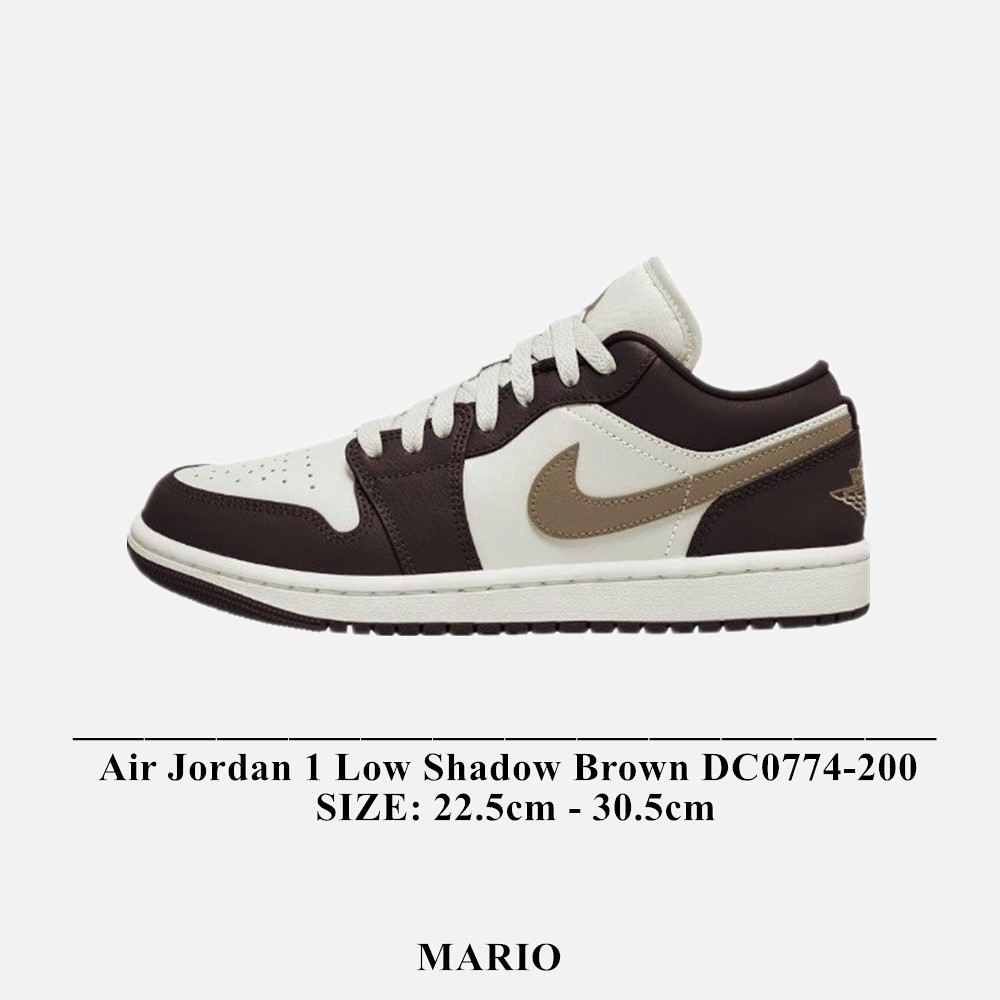 ◤Μ◢- Αir Jоrdаn 1 Low Shadow Brown 棕色 經典 復古籃球鞋 男女鞋DC0774-200