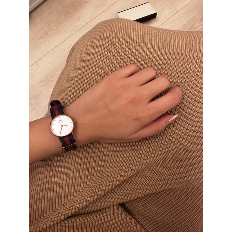 Daniel Wellington DW 手錶  Classic 藍紅織紋錶